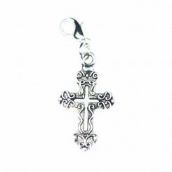 Fancy Silver Cross Dangle